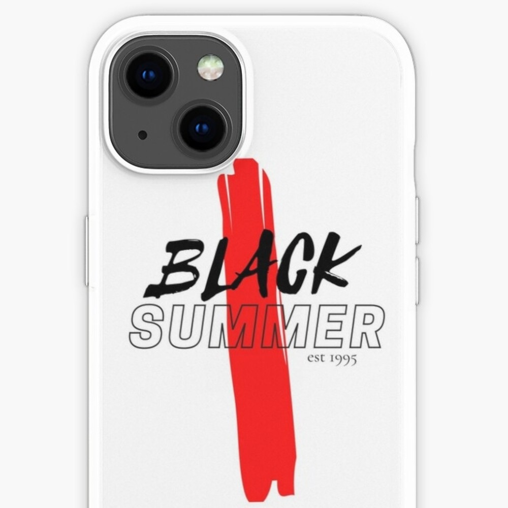 Black Summer red striped phone case